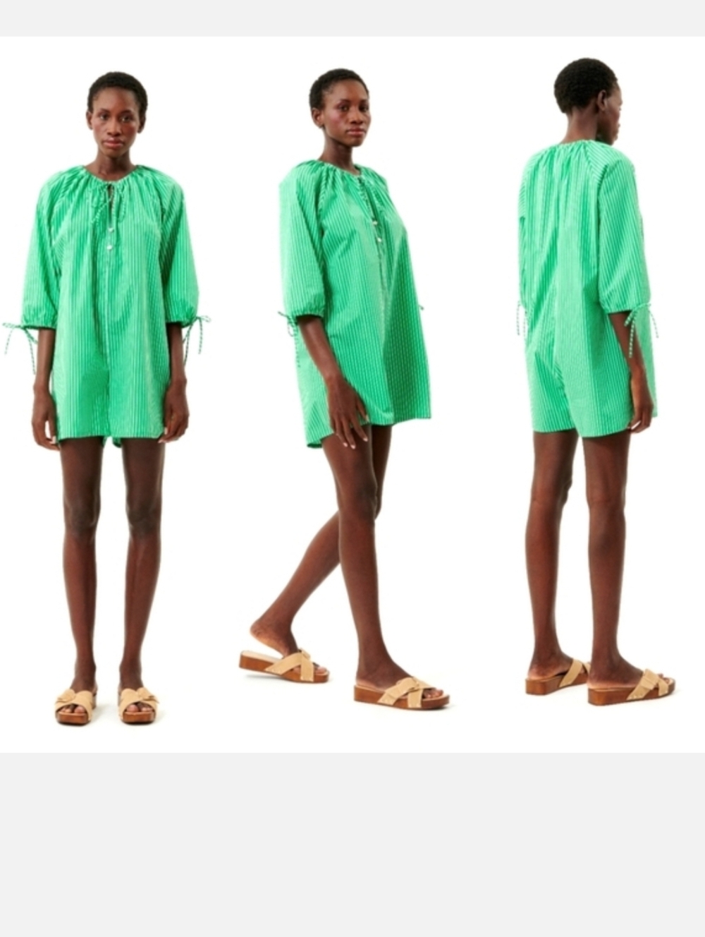 FRNCH "Steffi" Emerald Playsuit/Romper Size Medium